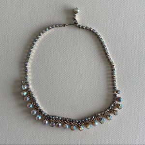 Vintage Rhinestone Choker Sparkly Necklace